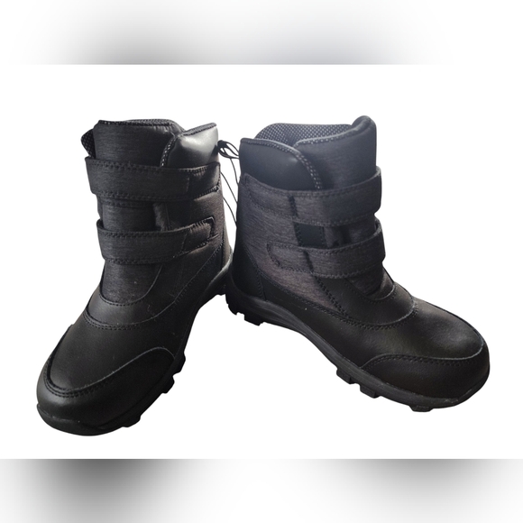 All In Motion Kids Waterproof Black Winter Boots--Size 2 - Picture 5 of 6